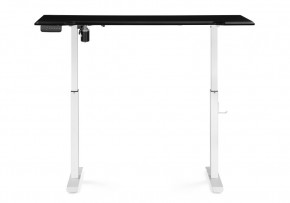 Компьютерный стол Маркос с механизмом подъема 140х80х75 черная шагрень / белый в Нытве - nytva.ok-mebel.com | фото 4
