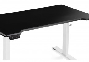 Компьютерный стол Маркос с механизмом подъема 140х80х75 черная шагрень / белый в Нытве - nytva.ok-mebel.com | фото 6