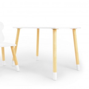 Комплект детской мебели стол и стул Облачко (Белый/Белый/Береза) в Нытве - nytva.ok-mebel.com | фото