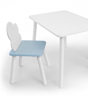 Комплект детской мебели стол и стул Облачко (Белый/Голубой/Белый) в Нытве - nytva.ok-mebel.com | фото