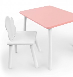 Комплект детской мебели стол и стул Облачко (Розывый/Белый/Белый) в Нытве - nytva.ok-mebel.com | фото