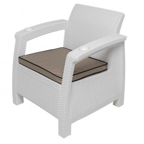 Комплект кресел Yalta Premium Double Seat (Ялта) белый (+подушки под спину) в Нытве - nytva.ok-mebel.com | фото 3