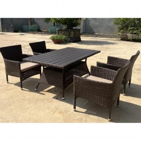 Комплект мебели из иск. ротанга AM-196B/T196 Brown 4Pcs (4+1) в Нытве - nytva.ok-mebel.com | фото 3
