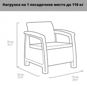 Комплект мебели Корфу Рест (Corfu Rest - without table) капучино-песок в Нытве - nytva.ok-mebel.com | фото 3