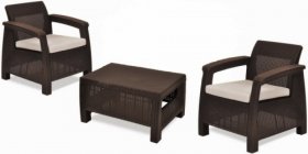 Комплект мебели Корфу Уикенд (Corfu Weekend) коричневый - серо-бежевый * в Нытве - nytva.ok-mebel.com | фото