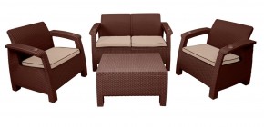 Комплект уличной мебели Yalta Premium Terrace Set (Ялта) шоколадый (+подушки под спину) в Нытве - nytva.ok-mebel.com | фото