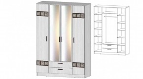 КОСТА-РИКА Шкаф 4-х створчатый (анкор светлый) в Нытве - nytva.ok-mebel.com | фото