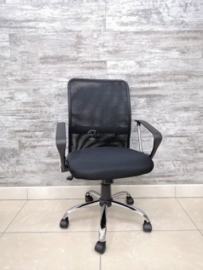 Кресло Barneo K-147 для персонала (черная ткань и сетка) в Нытве - nytva.ok-mebel.com | фото 3