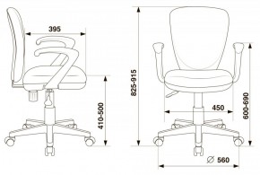 Кресло детское Бюрократ KD-W10AXSN/26-25 серый в Нытве - nytva.ok-mebel.com | фото 4