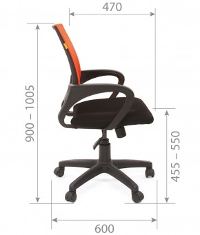 Кресло для оператора CHAIRMAN 696 black (ткань TW-11/сетка TW-34) в Нытве - nytva.ok-mebel.com | фото 5