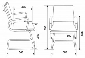 Кресло для посетителя Бюрократ CH-993-Low-V/Black на черный в Нытве - nytva.ok-mebel.com | фото 3