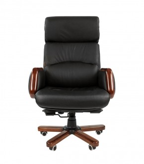 Кресло для руководителя CHAIRMAN 417 (Натуральная кожа) Черное в Нытве - nytva.ok-mebel.com | фото 2