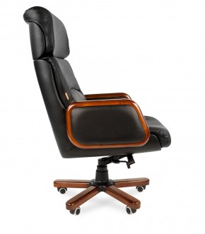Кресло для руководителя CHAIRMAN 417 (Натуральная кожа) Черное в Нытве - nytva.ok-mebel.com | фото 3