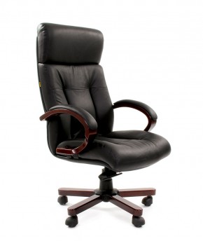 Кресло для руководителя CHAIRMAN  421 (Натуральная кожа) Черное в Нытве - nytva.ok-mebel.com | фото