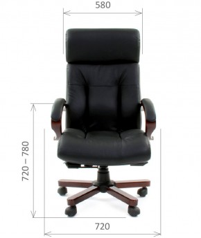 Кресло для руководителя CHAIRMAN  421 (Натуральная кожа) Черное в Нытве - nytva.ok-mebel.com | фото 4