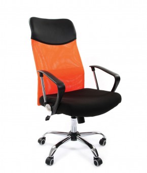 Кресло для руководителя CHAIRMAN 610 N (15-21 черный/сетка оранжевый) в Нытве - nytva.ok-mebel.com | фото