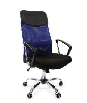 Кресло для руководителя CHAIRMAN 610 N (15-21 черный/сетка синий) в Нытве - nytva.ok-mebel.com | фото