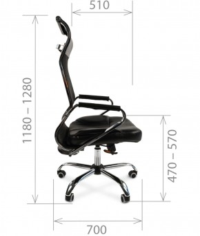 Кресло для руководителя CHAIRMAN 700 (Сетка) Черное в Нытве - nytva.ok-mebel.com | фото 5