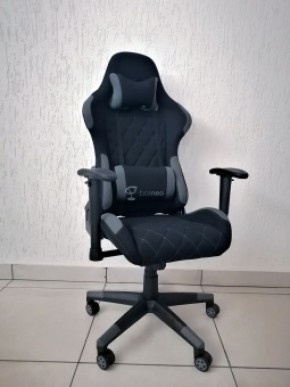 Кресло геймерское Barneo K-51 (черная ткань серые вставки) в Нытве - nytva.ok-mebel.com | фото