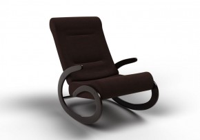Кресло-качалка Мальта 10-Т-Ш (ткань/венге) ШОКОЛАД в Нытве - nytva.ok-mebel.com | фото