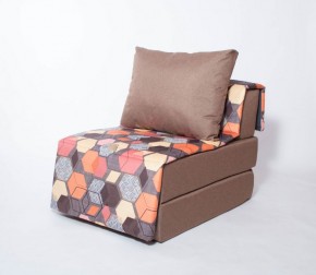Кресло-кровать бескаркасное Харви (коричневый-геометрия браун) в Нытве - nytva.ok-mebel.com | фото