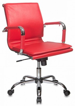 Кресло руководителя Бюрократ CH-993-LOW/RED красный в Нытве - nytva.ok-mebel.com | фото