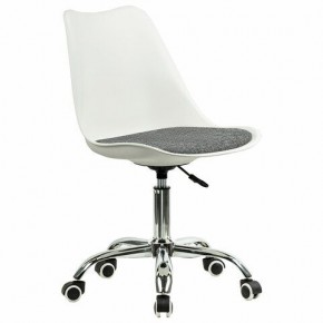 Кресло стул BRABIX "Eames MG-310 CH", хром, пластик белый, ткань серая, 532924 в Нытве - nytva.ok-mebel.com | фото 2