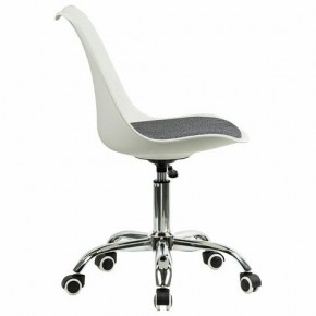 Кресло стул BRABIX "Eames MG-310 CH", хром, пластик белый, ткань серая, 532924 в Нытве - nytva.ok-mebel.com | фото 3