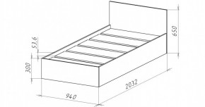 НИЦЦА-13 Кровать 900 с настилом ЛДСП (НЦ.13) в Нытве - nytva.ok-mebel.com | фото 3