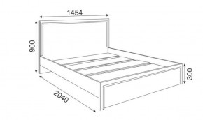 Кровать 1.4 М16 Стандарт с настилом Беатрис (Орех гепланкт) в Нытве - nytva.ok-mebel.com | фото