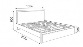 Кровать 1.6 М07 Стандарт с основанием Беатрис (Орех гепланкт) в Нытве - nytva.ok-mebel.com | фото