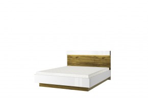 Кровать 160 с подъемником, TORINO, цвет белый/Дуб наварра в Нытве - nytva.ok-mebel.com | фото 1
