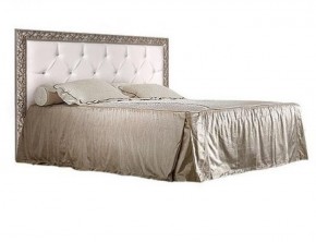 Кровать 2-х спальная (1,4 м) Тиффани штрих-лак/серебро с мягким изголовьем (ТФКР140-2) в Нытве - nytva.ok-mebel.com | фото
