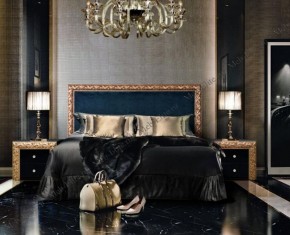 Кровать 2-х спальная (1,6 м) Тиффани Premium черная/золото с мягким элементом (Антрацит) с подъемным механизмомарт (ТФКР-3[3](П) в Нытве - nytva.ok-mebel.com | фото 2