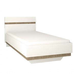 Кровать 90/TYP 90, LINATE ,цвет белый/сонома трюфель в Нытве - nytva.ok-mebel.com | фото