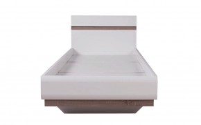 Кровать 90/TYP 90, LINATE ,цвет белый/сонома трюфель в Нытве - nytva.ok-mebel.com | фото 3