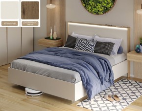 Кровать (Бело-серый U775 ST9/Дуб Галифакс Табак) 1600 в Нытве - nytva.ok-mebel.com | фото