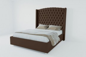 Кровать Берлин ЛЮКС с ПМ 2000 (экокожа коричневая) в Нытве - nytva.ok-mebel.com | фото 2