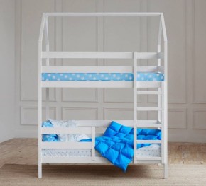 Кровать-домик двухъярусная 80*190 Белый в Нытве - nytva.ok-mebel.com | фото 4