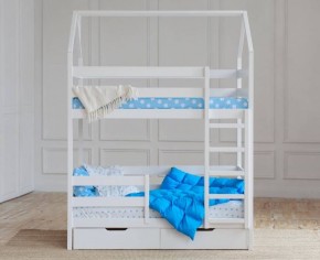 Кровать-домик двухъярусная 80*190 Белый в Нытве - nytva.ok-mebel.com | фото 5