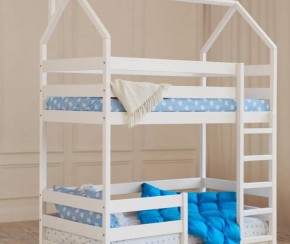 Кровать-домик двухъярусная 80*190 Белый в Нытве - nytva.ok-mebel.com | фото 6