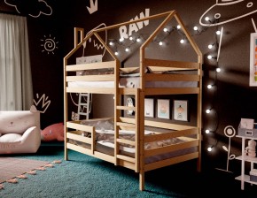 Кровать-домик двухъярусная 80*190 без покраски в Нытве - nytva.ok-mebel.com | фото 2