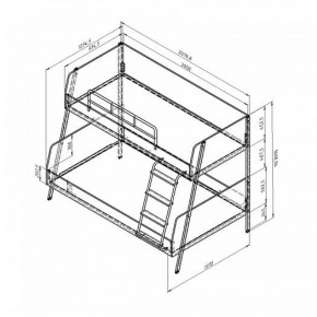 Кровать двухъярусная Дельта Лофт-20.02.04 Белый в Нытве - nytva.ok-mebel.com | фото 2