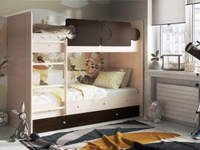Кровать двухъярусная "Тетрис" (щиты) с бортиками + ящики в Нытве - nytva.ok-mebel.com | фото 3