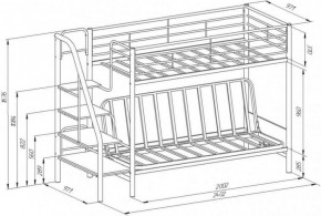 Кровать двухъярусная с диваном "Мадлен-3" (Белый/Фиолетовы) в Нытве - nytva.ok-mebel.com | фото 3