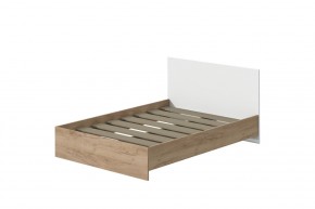 Кровать Эконом 1200 (Дуб крафт золотой/Белый текстурный) в Нытве - nytva.ok-mebel.com | фото