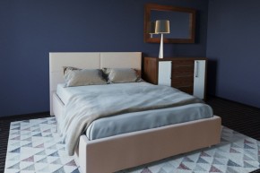 Кровать Корсика с ПМ 1400 (экокожа бежевая) в Нытве - nytva.ok-mebel.com | фото 2