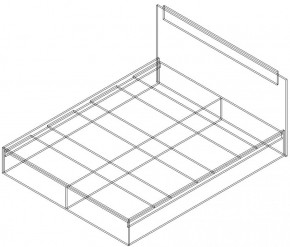 СОФИЯ Кровать КР1600 (венге/дуб белфорт) щиты в Нытве - nytva.ok-mebel.com | фото 2