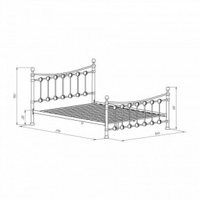 Кровать металлическая "Эльда" Черный/Золото в Нытве - nytva.ok-mebel.com | фото 2