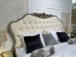 Кровать Мокко 1600 с мягким изголовьем + основание (серый камень) в Нытве - nytva.ok-mebel.com | фото 2